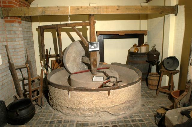 Tools on display in the stable block Tools on display in the stable block